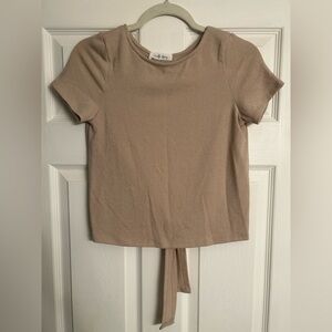 Casual Tan Short Sleeve Top from Francesca’s
